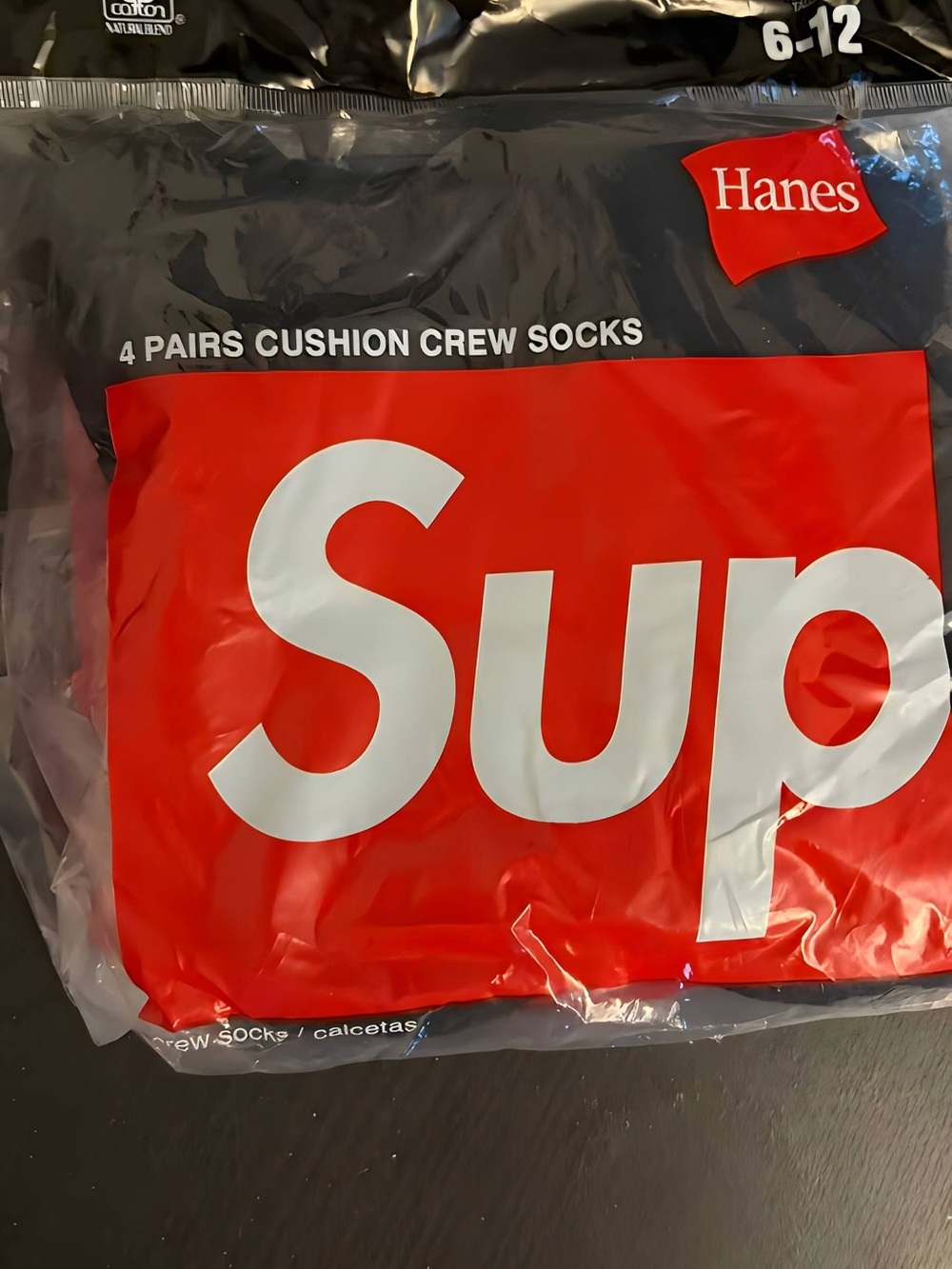 Supreme Black Crew Socks by Supreme (4 Pairs)